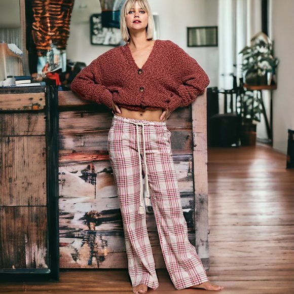 89255 POL Plaid Drawstring Pants - Picture 7 of 7